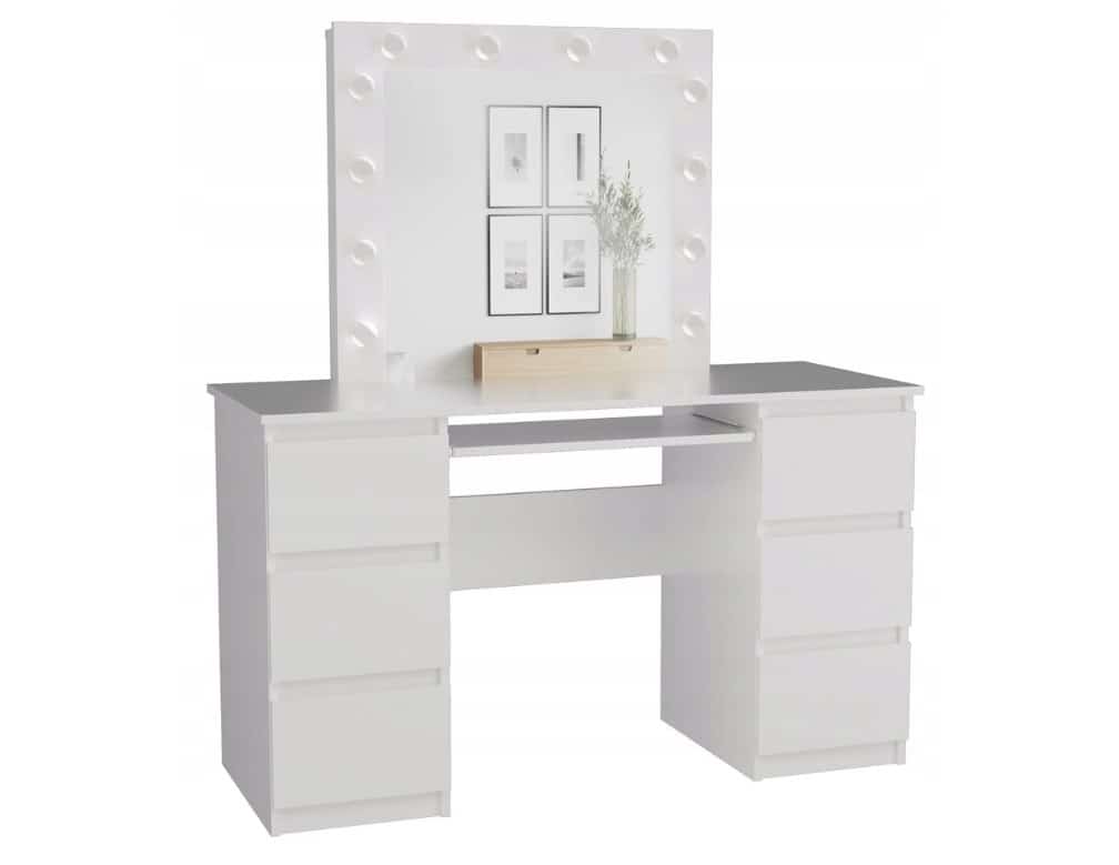 ZESTAW BIURKO KUBA BIEL MAT + MARINA LUSTRO