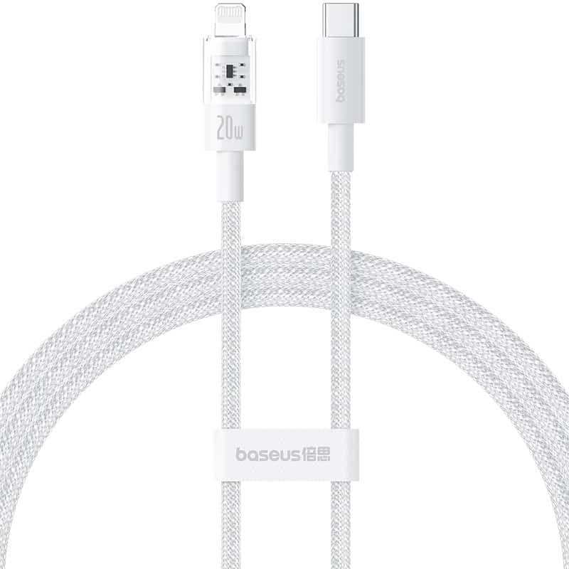 Kabel Baseus Gem USB C-Lightning 20W 1m (biały)