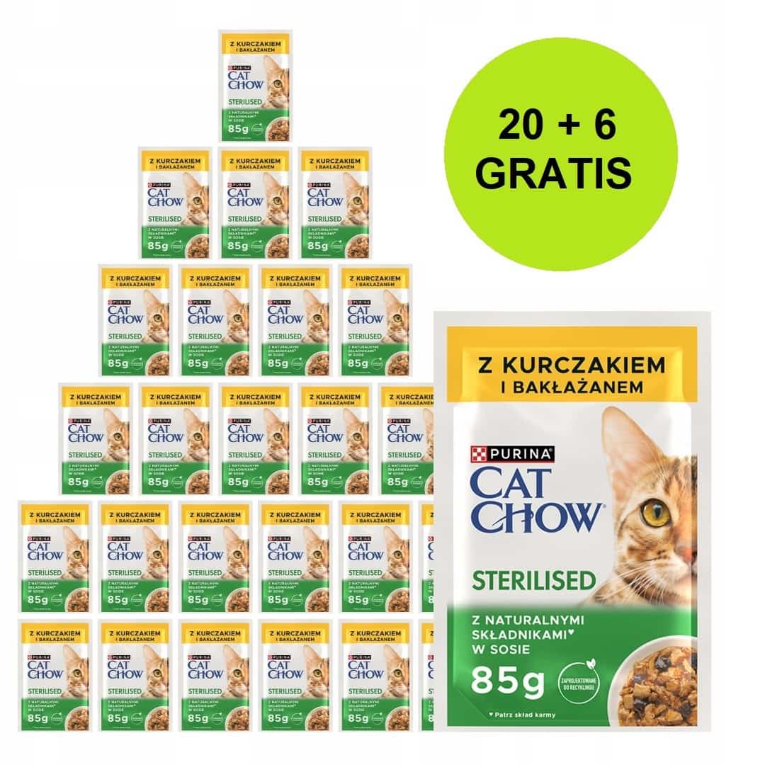PURINA CAT CHOW STRLS Kur&Bakł 20+6 saszet. 2,21kg