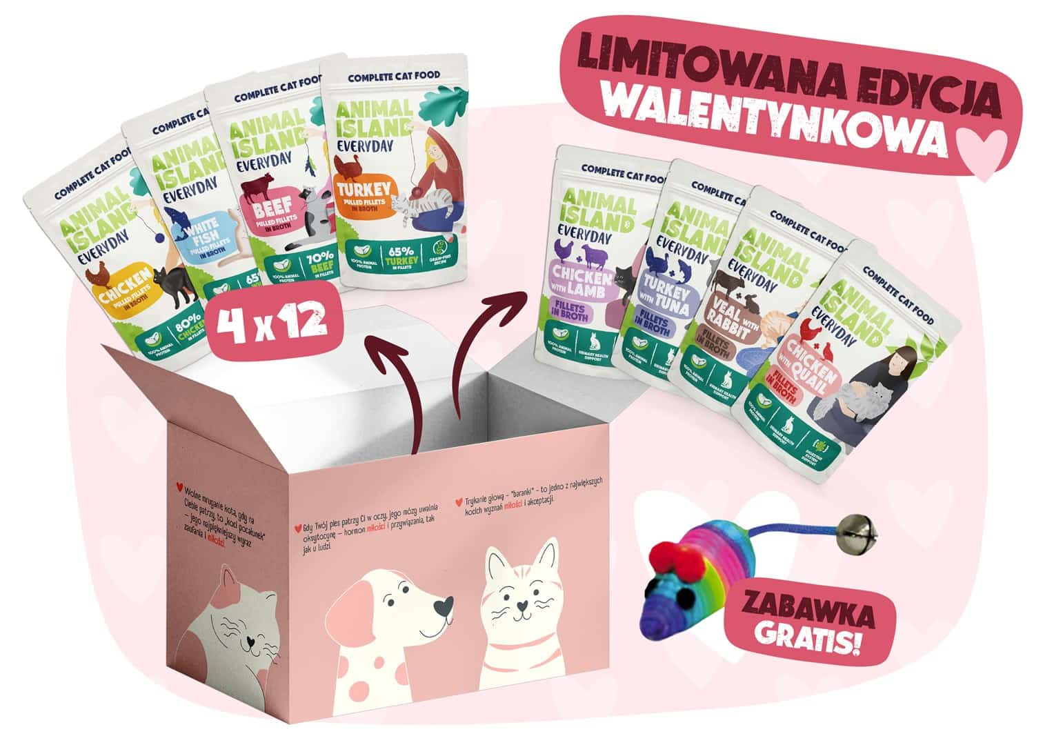 ANIMAL ISLAND Love Box saszetki mix smaków 52szt