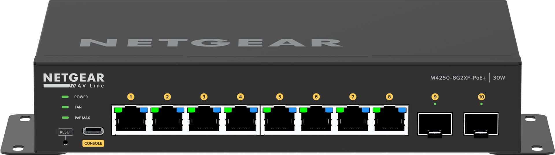 Switch Netgear M4250-8G2XF (XSM4216F) 10p PoE 220W
