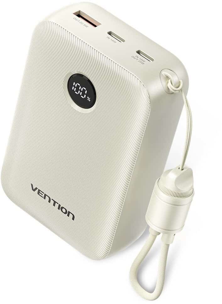 Powerbank Vention 20000mAh 2 x USB-C 1x USB-A Beżowy