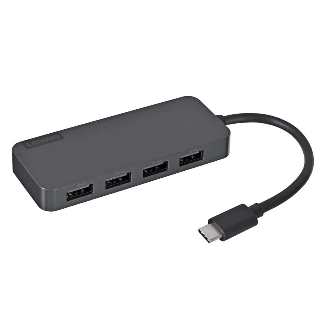 HUB Lenovo 4-portowy USB-C/4xUSB-A, GX90X21431
