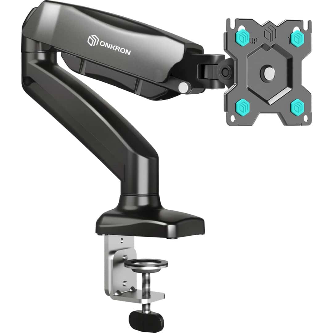 ONKRON G80-B Uchwyt biurkowy obrotowo-nachylny do monitora 13"-32" maks 8 kg, z obracaniem, czarny