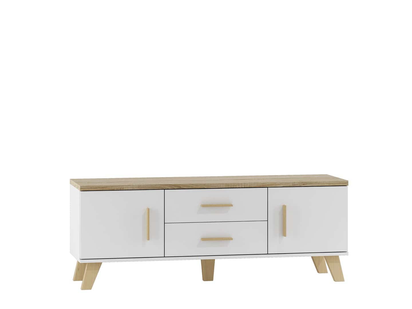 RTV LOTTA 140 2D2S biały+ dęb sonoma