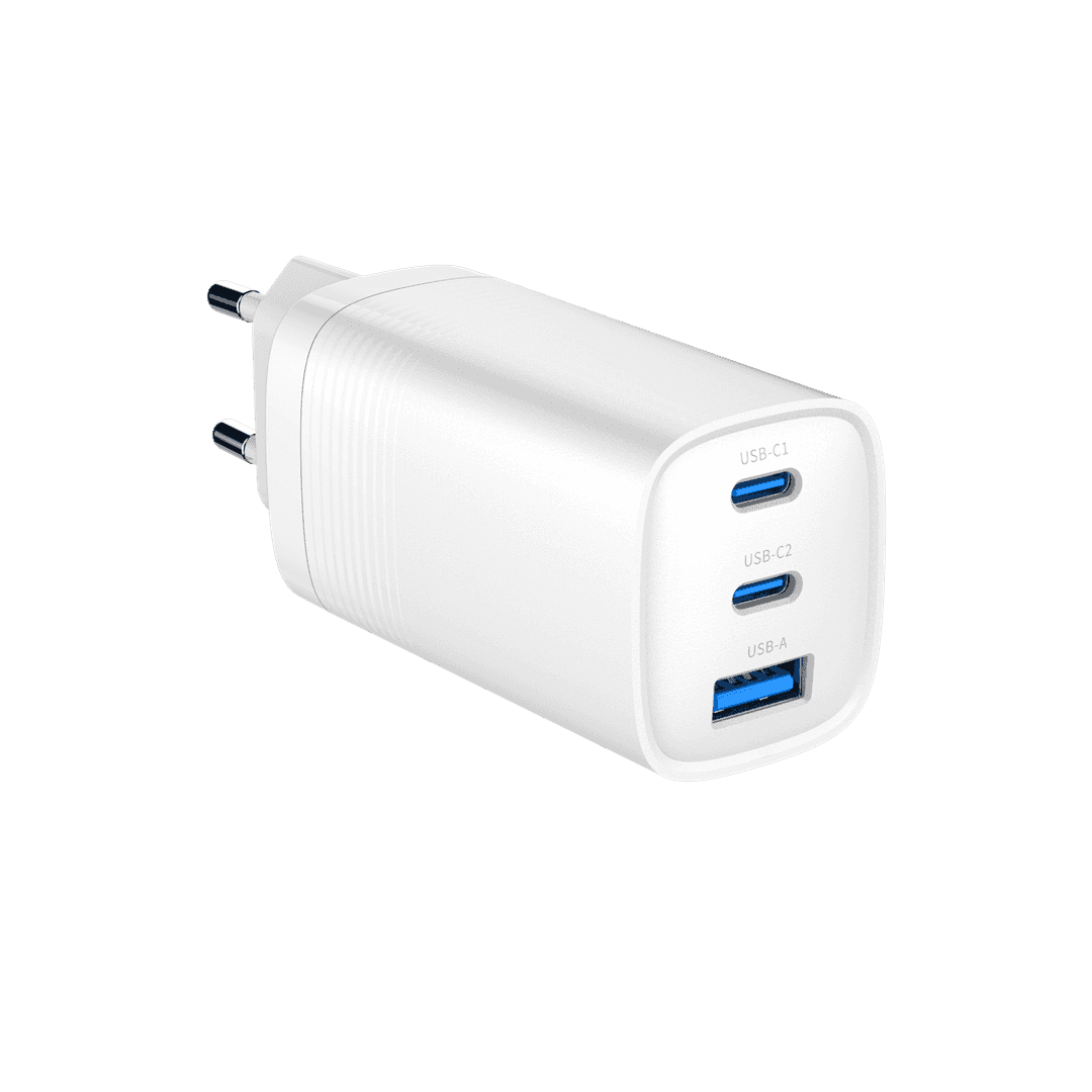GEMBIRD SZYBKA ŁADOWARKA USB POWER DELIVERY USB TYPU C, 3X USB, 65 W, GAN BIAŁA