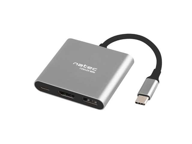 NATEC MULTI PORT FOWLER MINI NMP-1607 - USB-C PD, USB 3.0, HDMI 4K