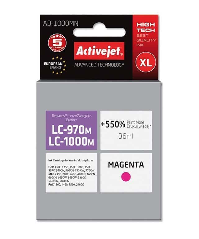 Activejet AB-1000MN Tusz 36ml Czerwony dla Brother