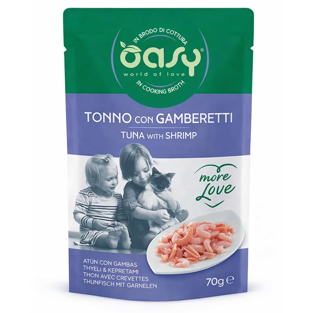 Oasy More Love Tuna with shrimp pouch 70gr