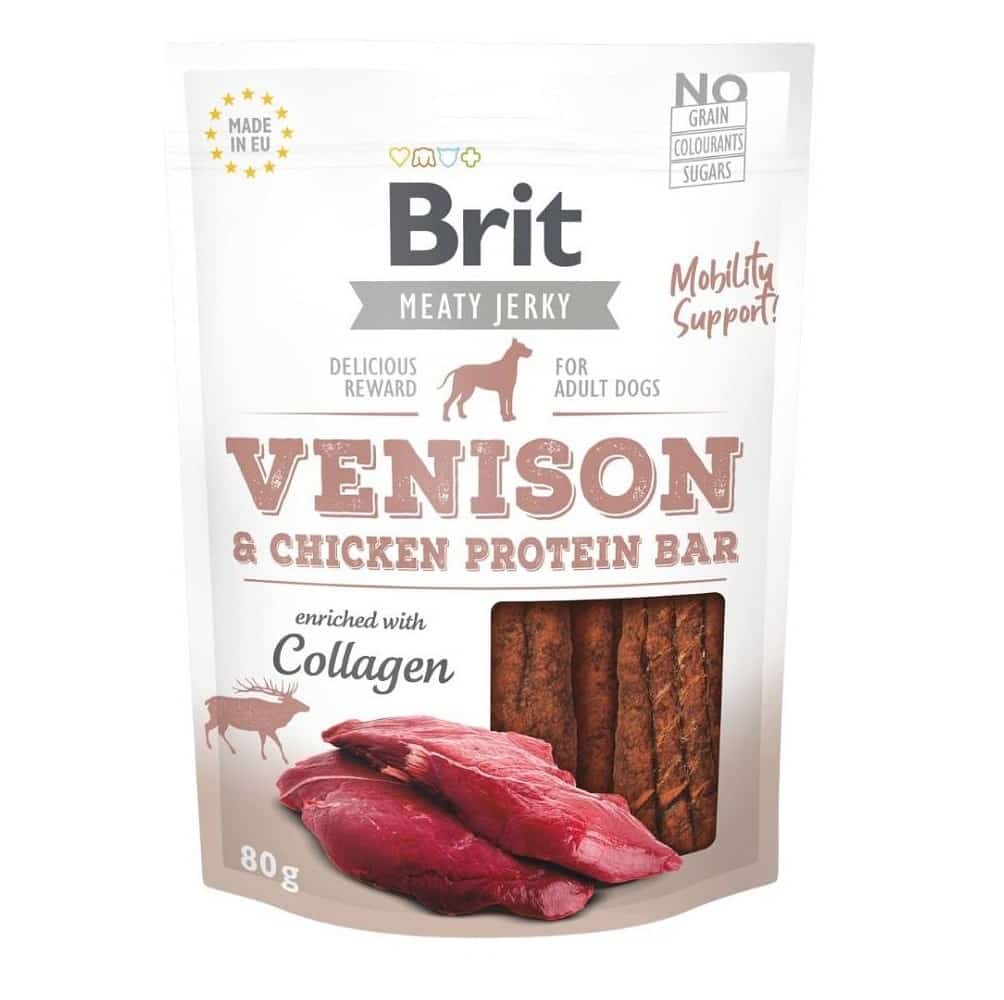 Brit Jerky Venison Protein Bar Dziczyzna - przysmak dla psa - 200 g