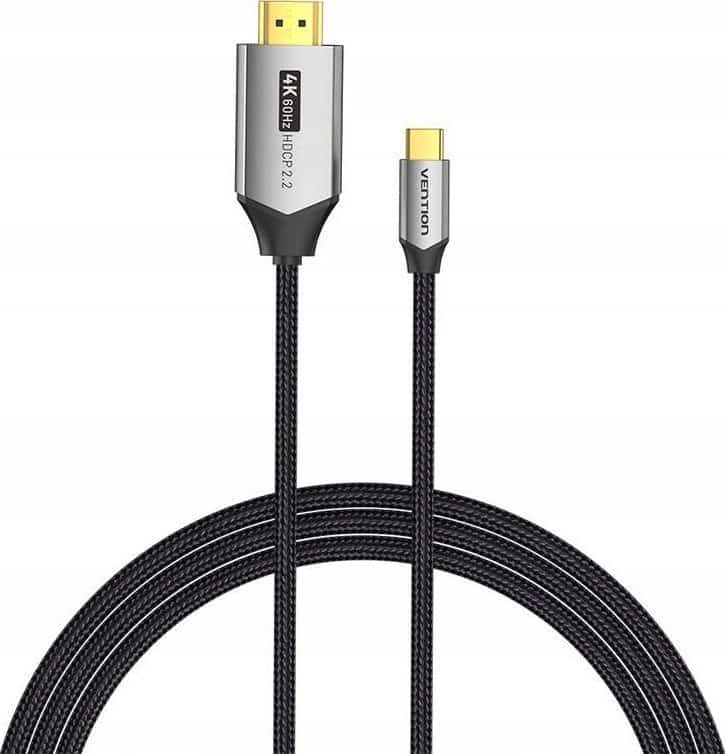 Kabel USB-C do HDMI Vention 4K@60Hz, 2m, szary