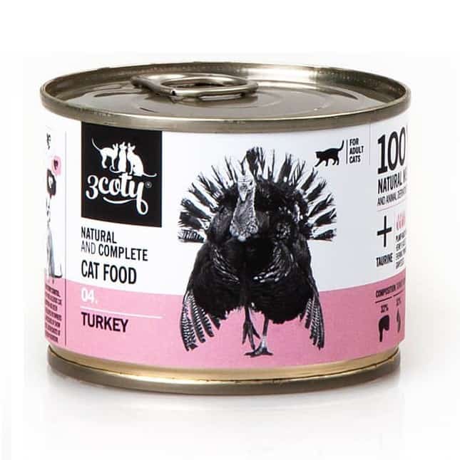 3Coty TURKEY for Adult cats 180g