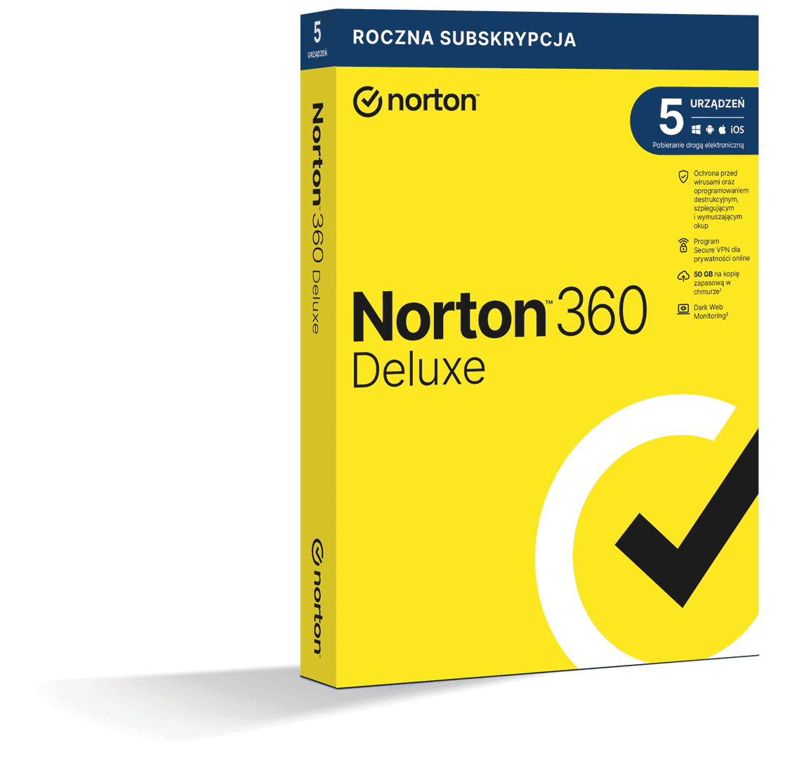 Norton 360 Deluxe 5D/12M  ESD (NIE WYMAGA KARTY)