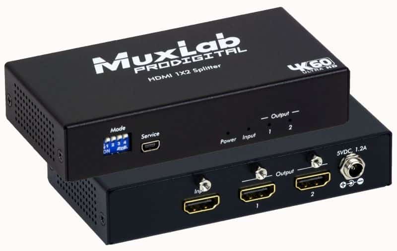 MUXLAB SPLITTER HDMI 1X2, 4K/60