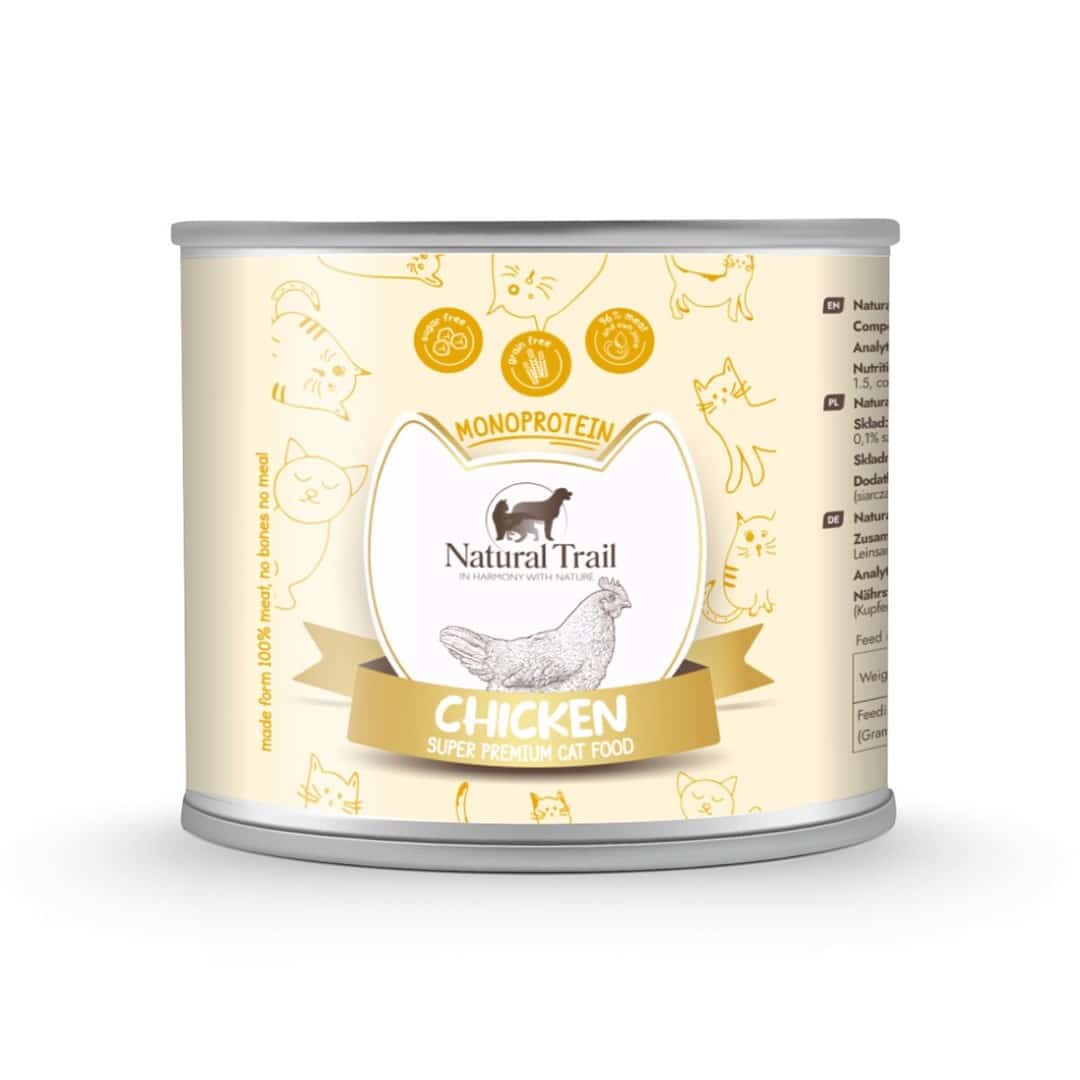 NATURAL TRAIL Cat Monoprotein with Chicken 185g