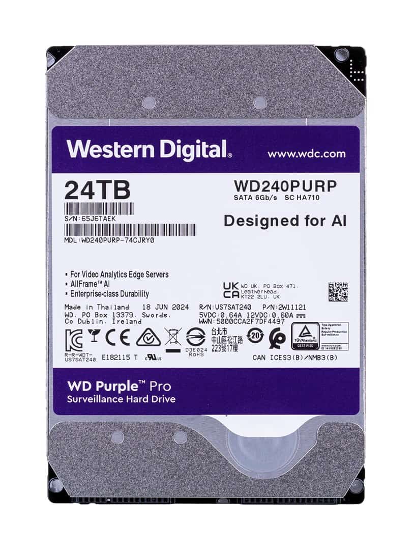 Dysk HDD WD Purple Pro 24 TB 3.5" 512MB
