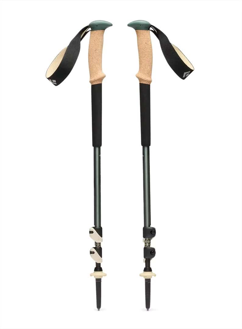 Kije trekkingowe Black Diamond Trail Cork Trekking Poles, laurel green