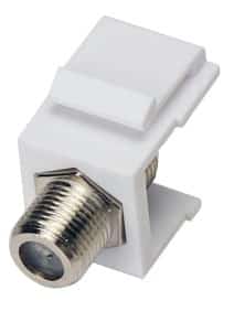 Alantec Adapter typu keystone ze złączem F, kolor biały (MKA-F-B-CON-F)