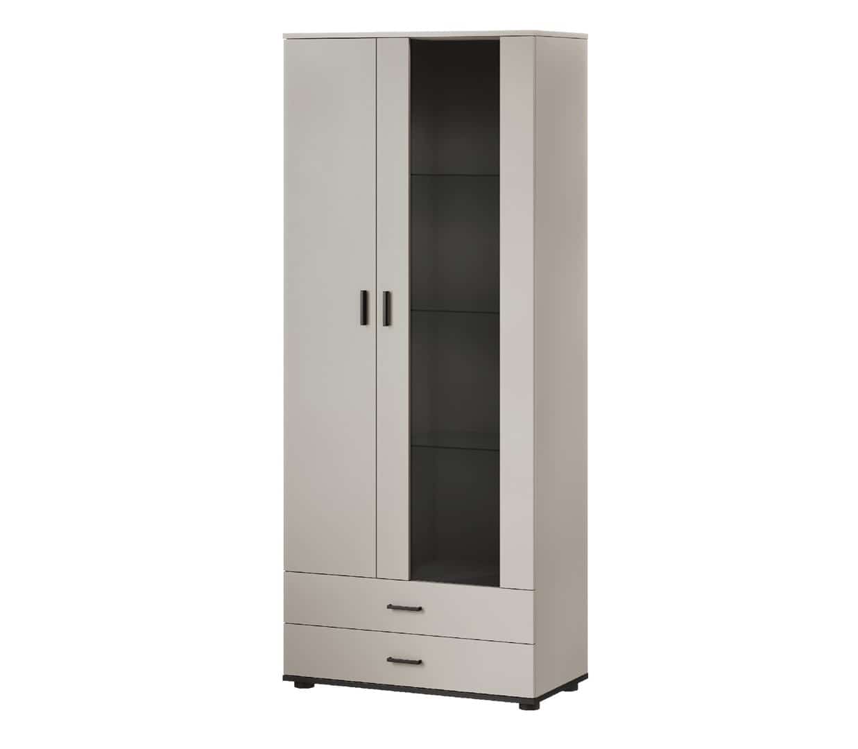Witryna S6 SOHO 80x41x192 kaszmir+ czarny