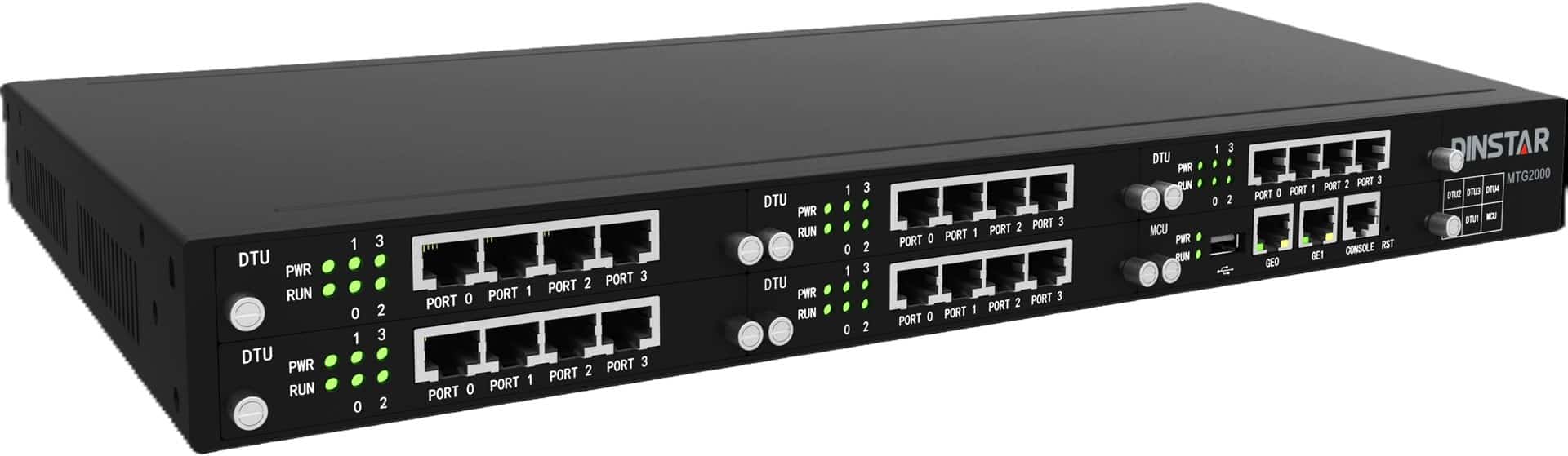 Dinstar MTG2000-8E1 - Digital VoIP Bramka, 8* E1/T1, 1U chassis, SIP, PRI, SS7, Redundant power supplies