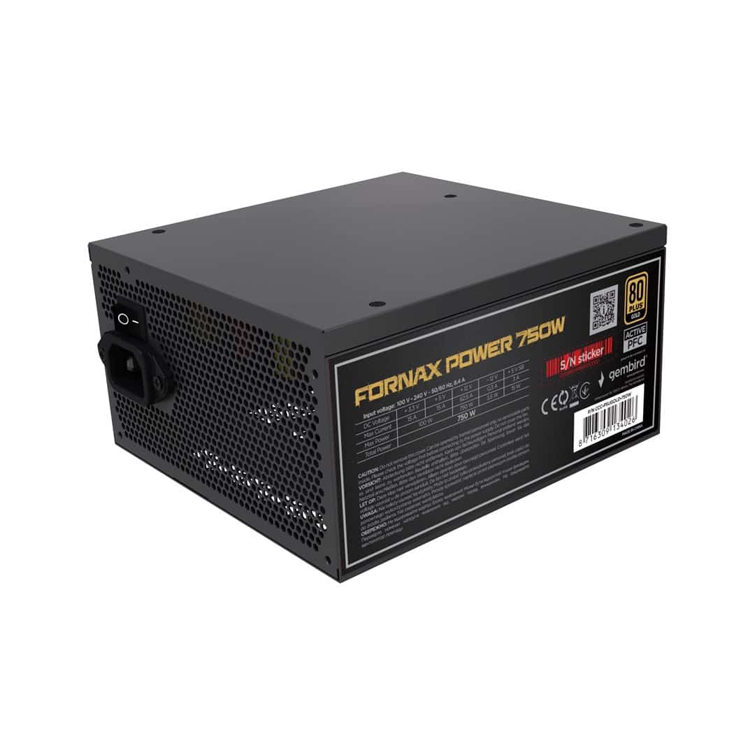 GEMBIRD ZASILACZ FORNAX POWER 750W 80+ GOLD ATX