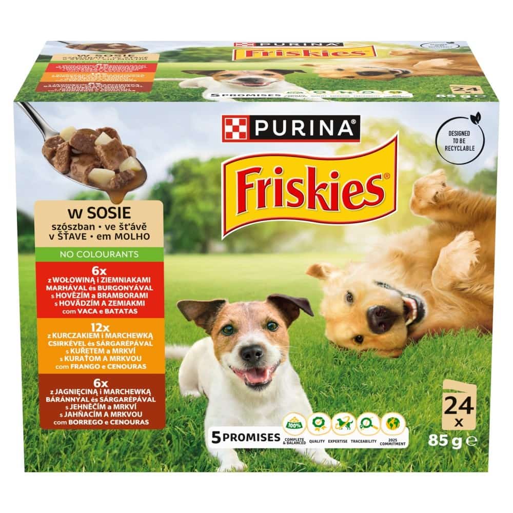 PURINA FRISKIES Adult Bf&Chkn&Lmb Multipack 24x85g