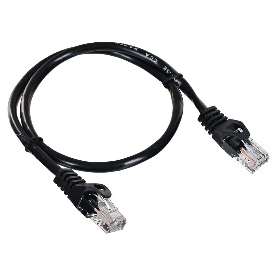 PATCHCORD KAT.5E UTP 0,25M CZARNY FLUKE 10-PACK