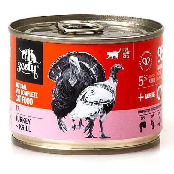 3Coty TURKEY + KRILL for Adult cats 180g