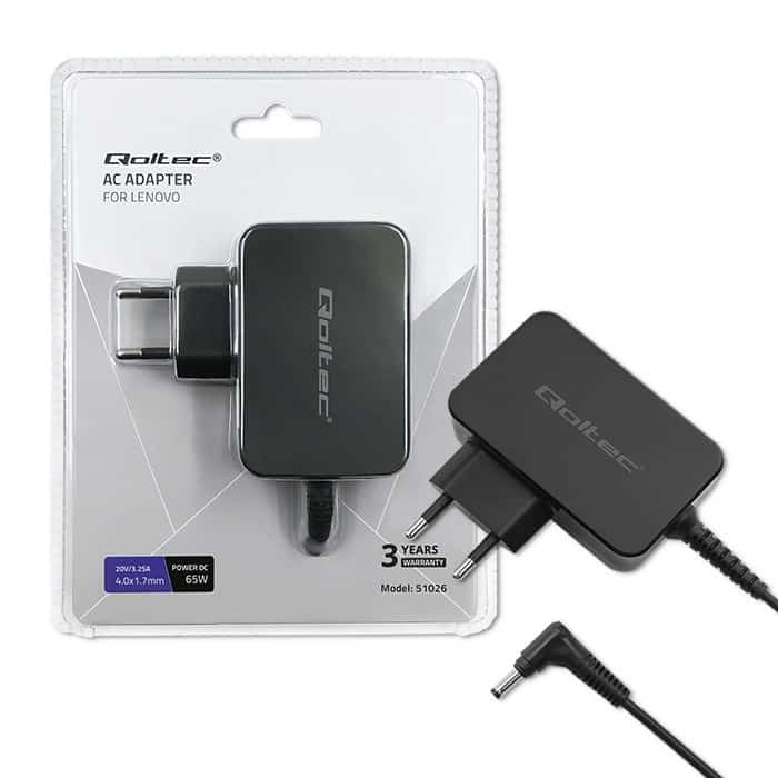 QOLTEC ZASILACZ DO LENOVO 65W 20V 3.25A