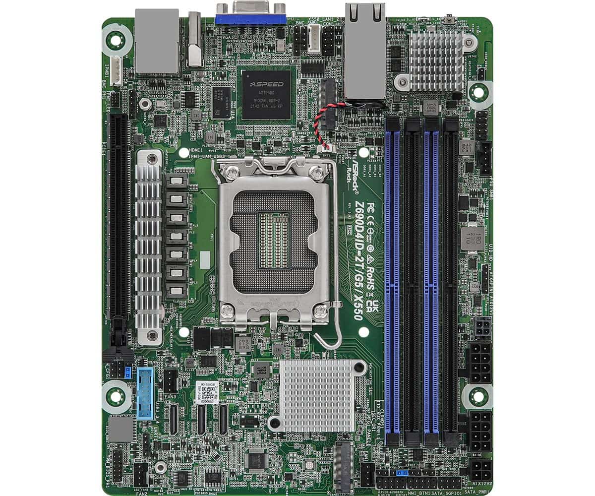 Płyta główna ASRock Z690D4ID-2T/G5/X550 1x LGA1700 Intel Core 12/13/14gen Z690 (4xDIMM, SATA, 2xM.2, 2x10GbE, IPMI)