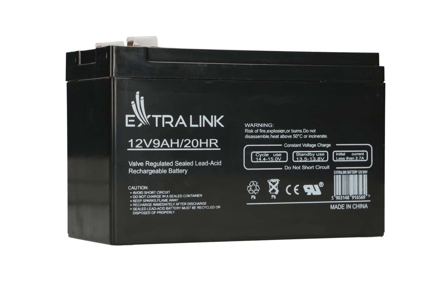 EXTRALINK AKUMULATOR BEZOBSŁUGOWY AGM 12V 9AH