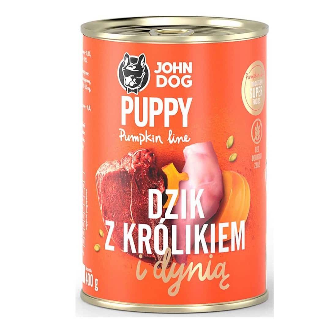 John Dog PUMPKIN SZCZENIAK dzik,królik,dynia 400g