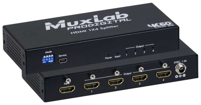 MUXLAB SPLITTER HDMI 1X4, 4K/60