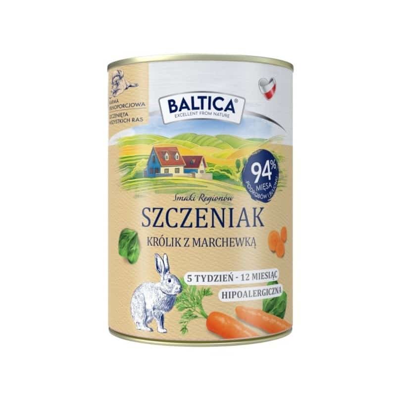 BALTICA SMAKI REGIONÓW Szczeniak Królik z marchewką   400g