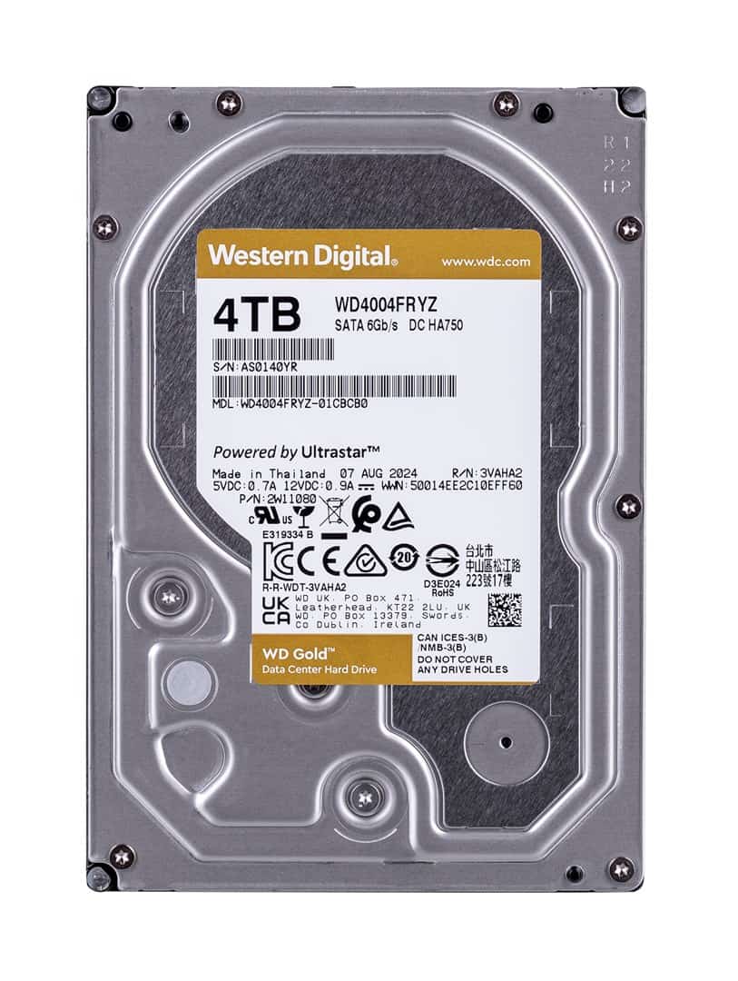 Dysk serwerowy HDD WD Gold DC HA750 WD4004FRYZ (4 TB; 3.5"; SATA)