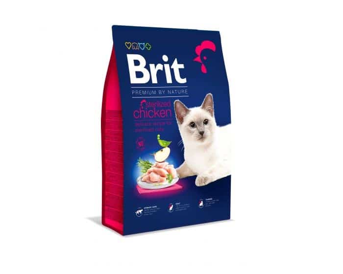 BRIT Dry Premium By Nature Sterilized z kurczakiem - sucha karma dla kotów - 1,5 kg (OUTLET)
