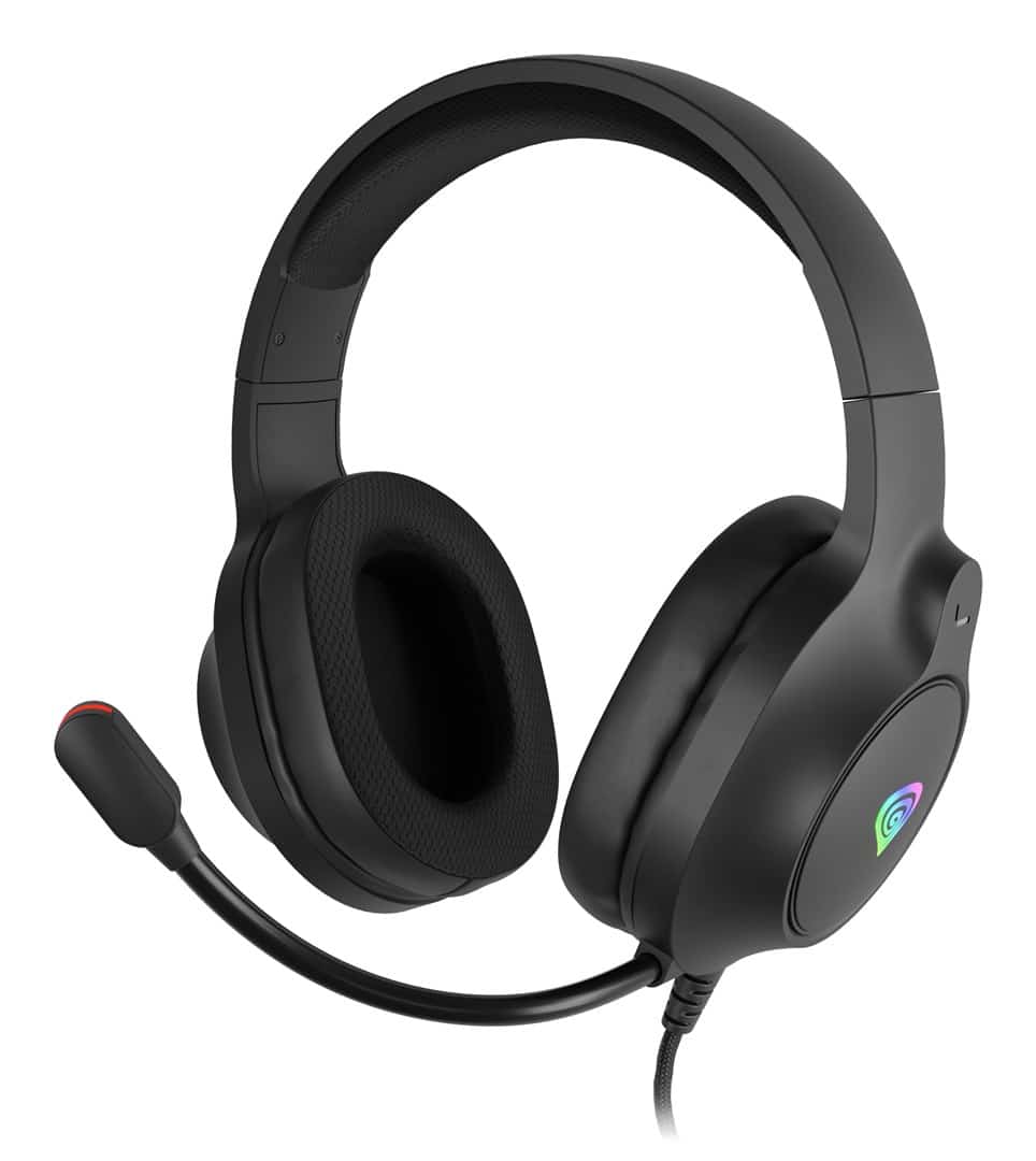 GENESIS SŁUCHAWKI NEON 213 RGB MIKROFON CZARNE