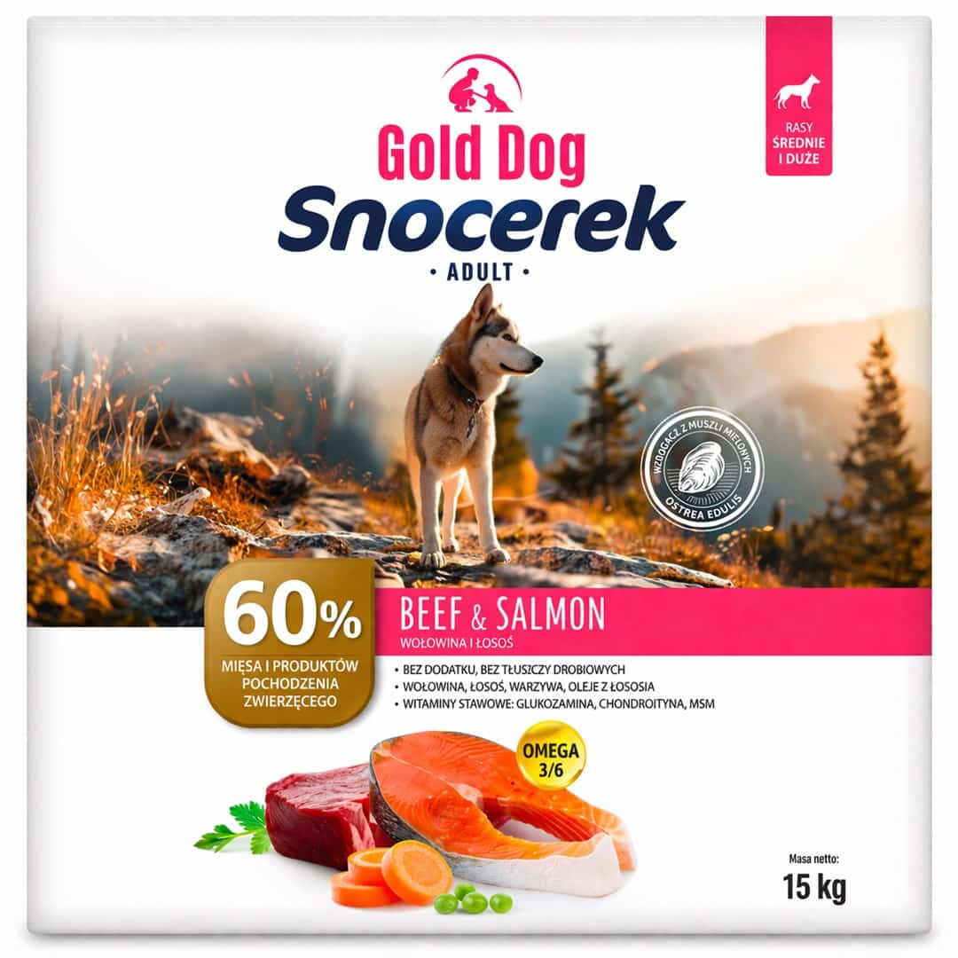 Gold Dog Snocerek Adult Beef & Salmon 15kg