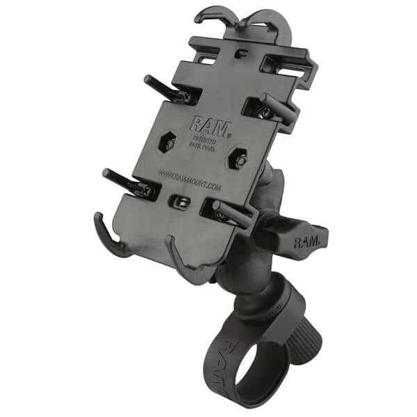 Uchwyt na telefon RAM® Quick-Grip™ z podstawą kierownicy RAM® Tough-Strap™