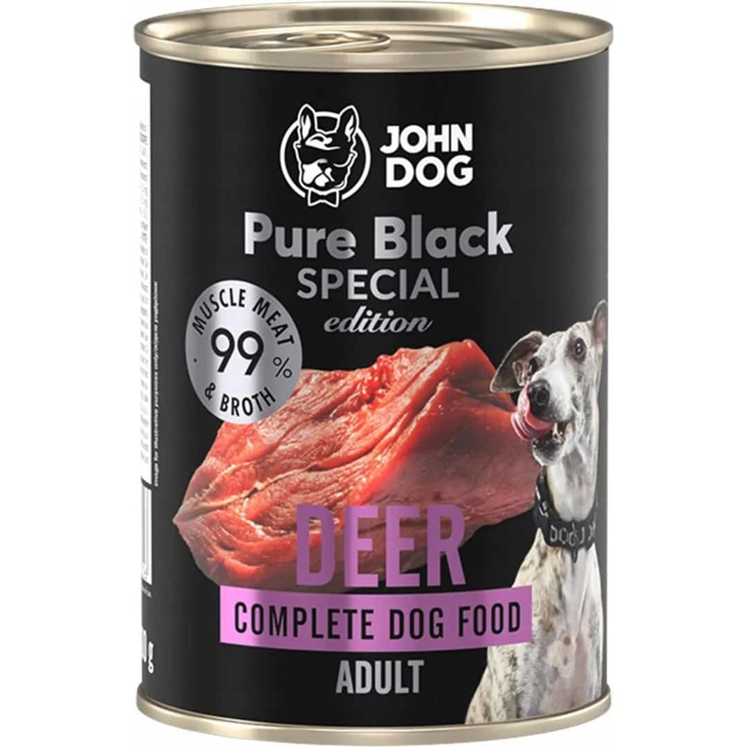 John Dog PURE BLACK DOROSŁY JELEŃ 800g