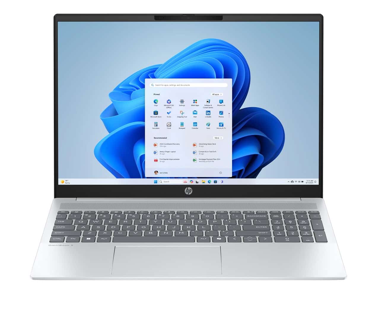 HP OmniBook 5 16-bc1219nw Ryzen 5 8540U 16"2K 300nits AG 16GB LPDDR5-6400 SSD512 Radeon 740M Cam 1080p 59Wh Win11 Glacial Silver 2Y (OUTLET)