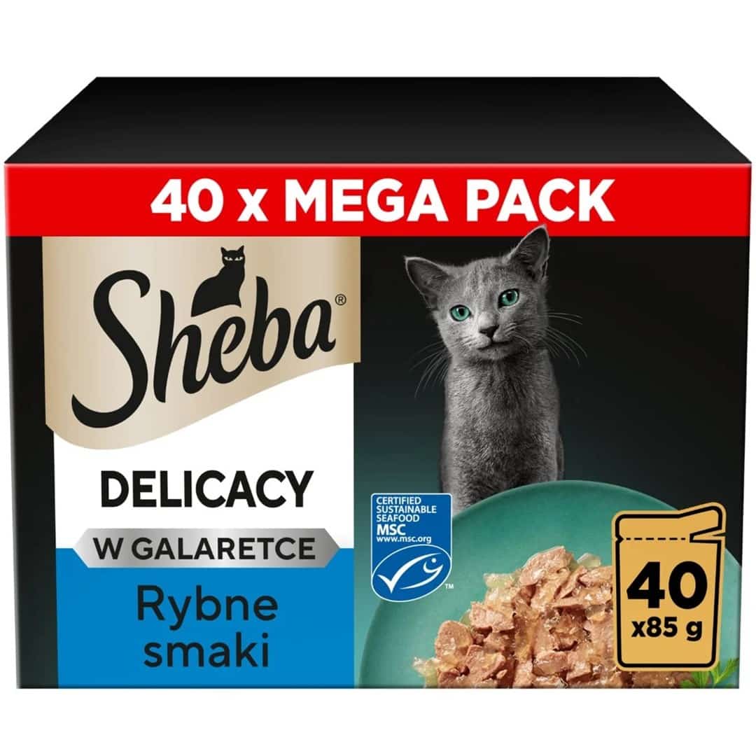 Sheba Delicacy Rybne Smaki w Galaretce Mokra Karma Dla Kota 40x85g