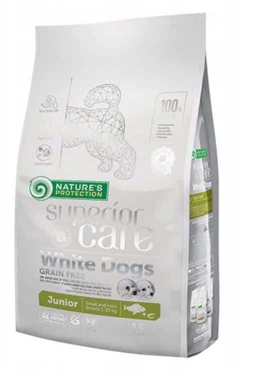 Nature's Protection White Dogs Grain Free Białoryba Junior Small and Mini Breeds 1.5 kg (OUTLET)