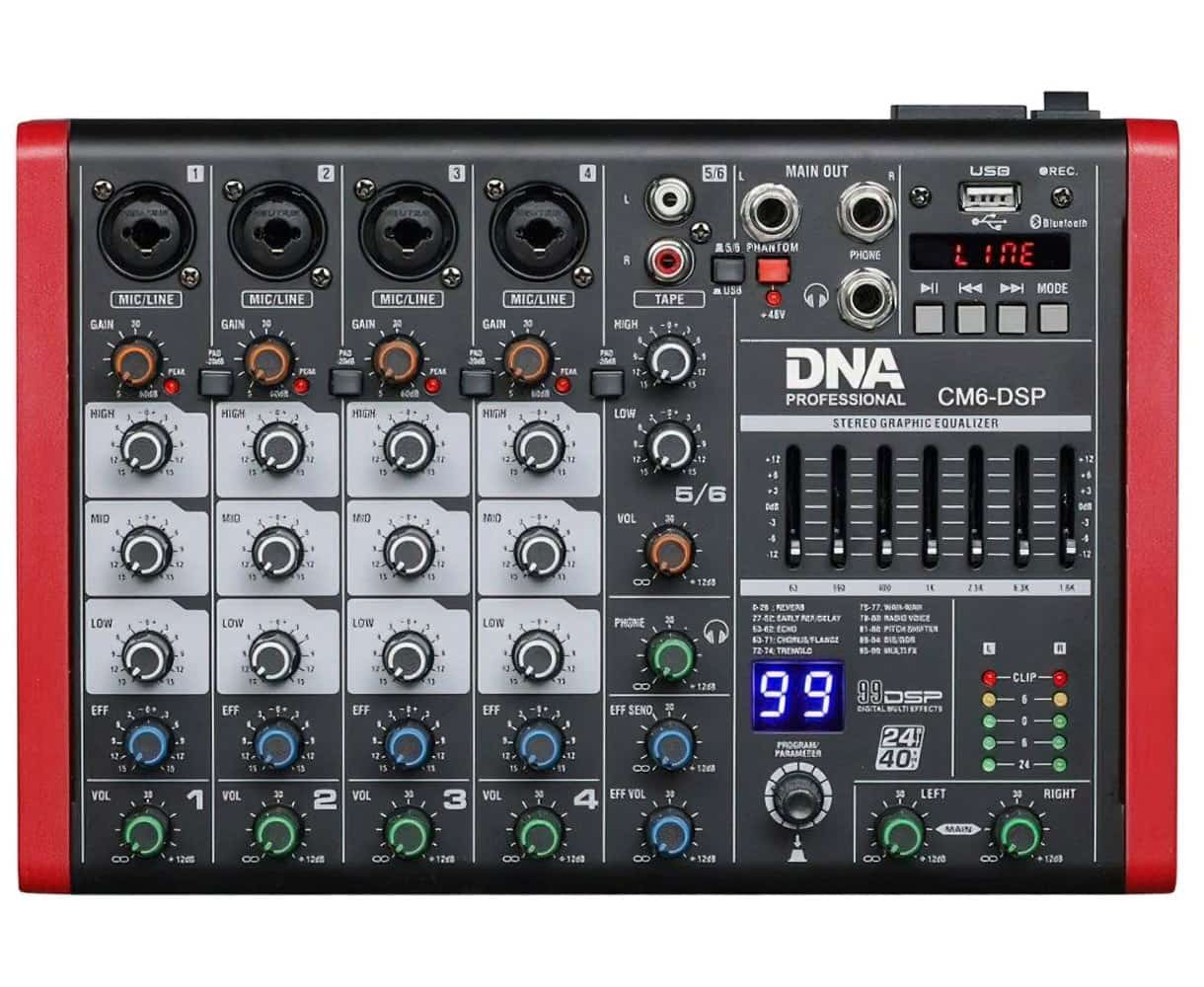 CM6-DSP - Mikser audio z USB, MP3, Bluetooth
