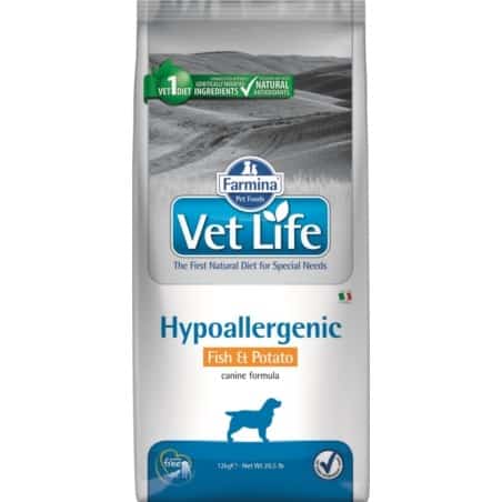 FARMINA Vet Life Hypoallergenic Fish & Potato Canine - sucha karma dla psa - 12 kg