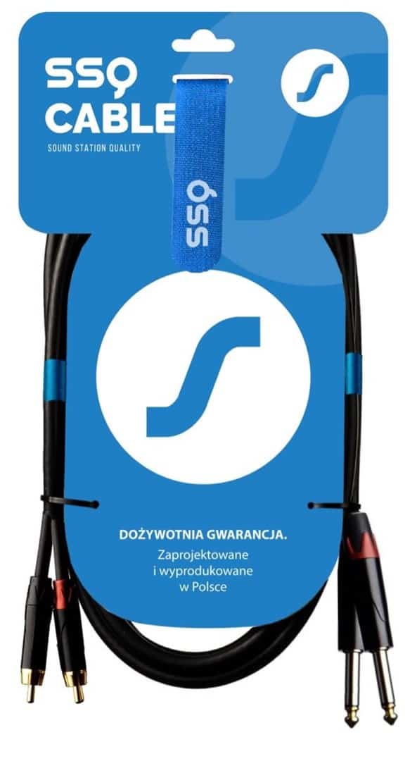 SSQ RCAJM2 - Kabel 2 Metrowy 2xRCA, 2x JACK 6,3mm