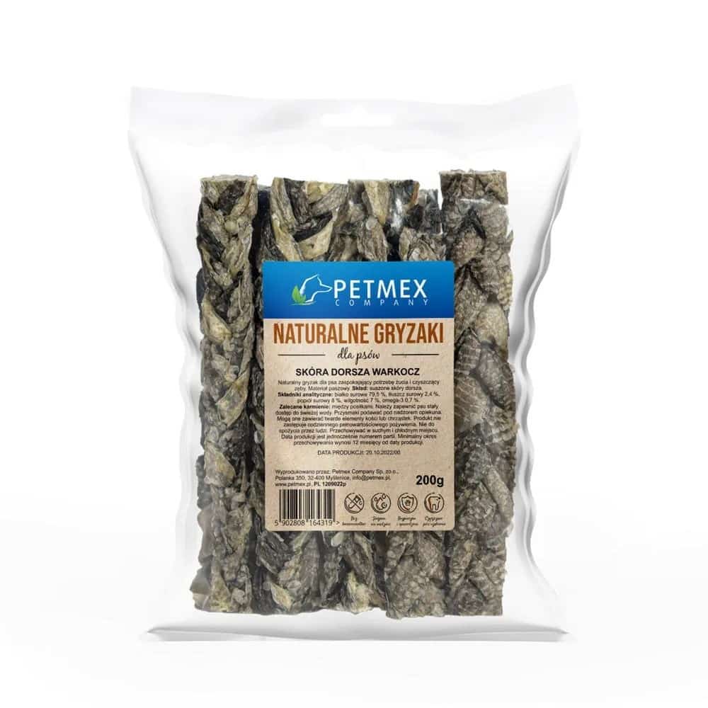 PETMEX Skóra Dorsza warkocz 200g