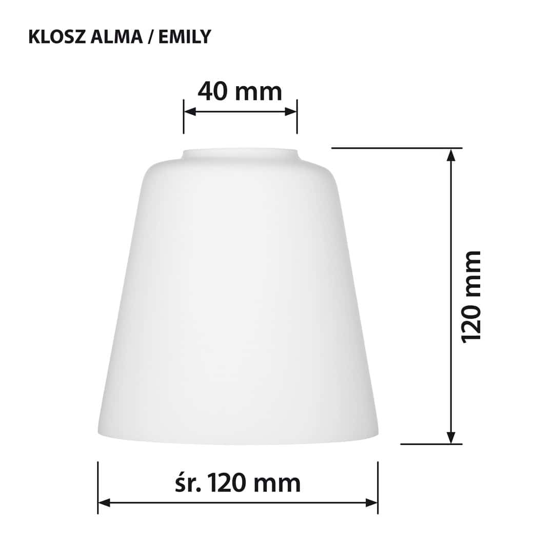 Klosz do lampy EMILY 12 cm