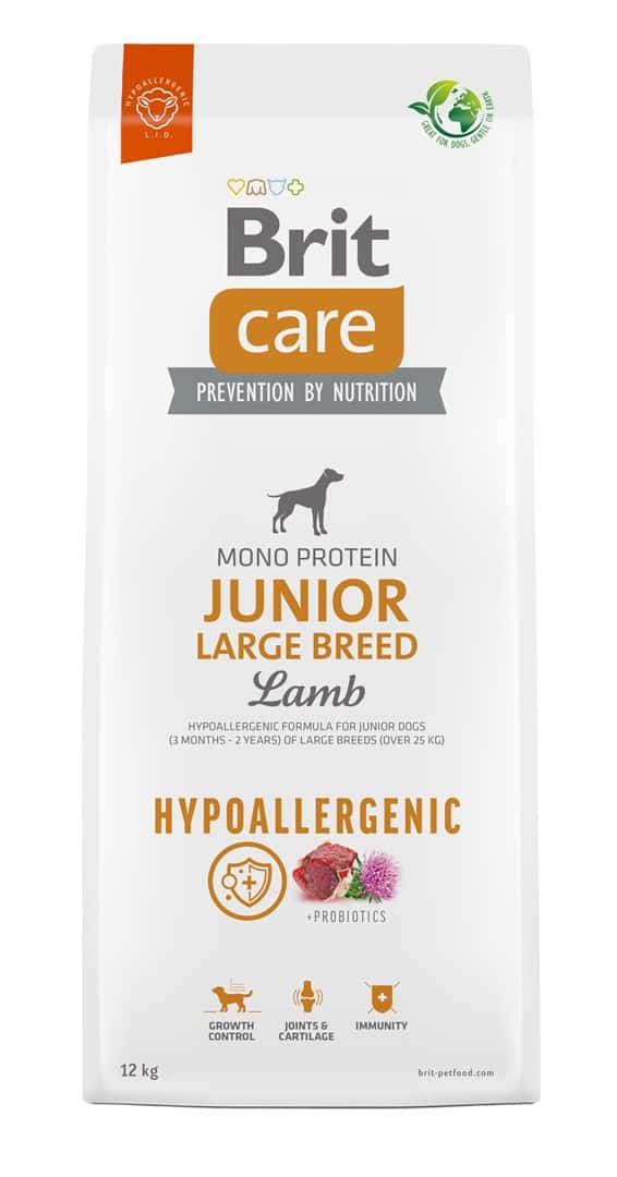 BRIT Care Hypoallergenic Junior Large Breed Lamb - sucha karma dla psa - 12 kg (WYPRZEDAŻ)