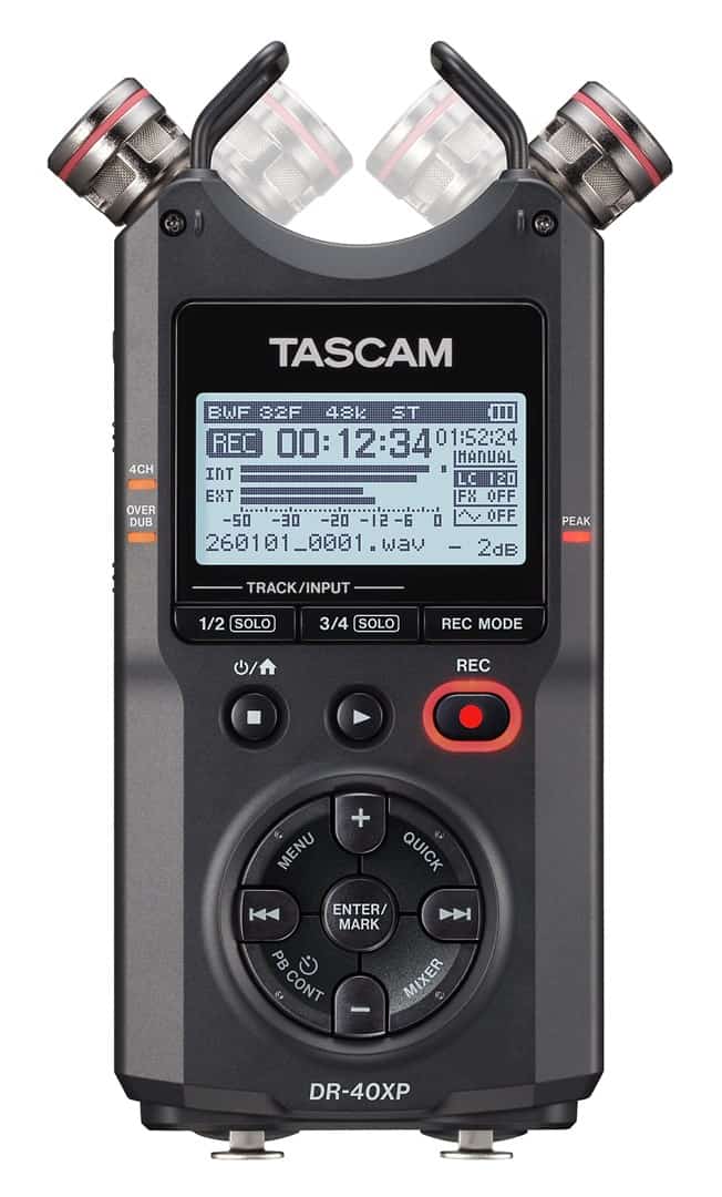 Tascam DR-40XP - Przenośny rejestrator cyfrowy z interfejsem audio USB